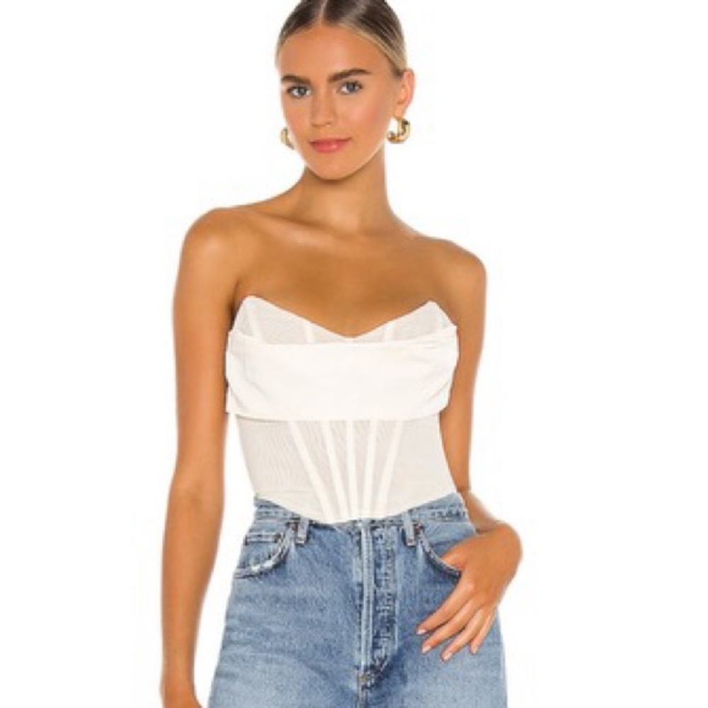 Revolve NBD Hailee Bustier Top in Ivory XS